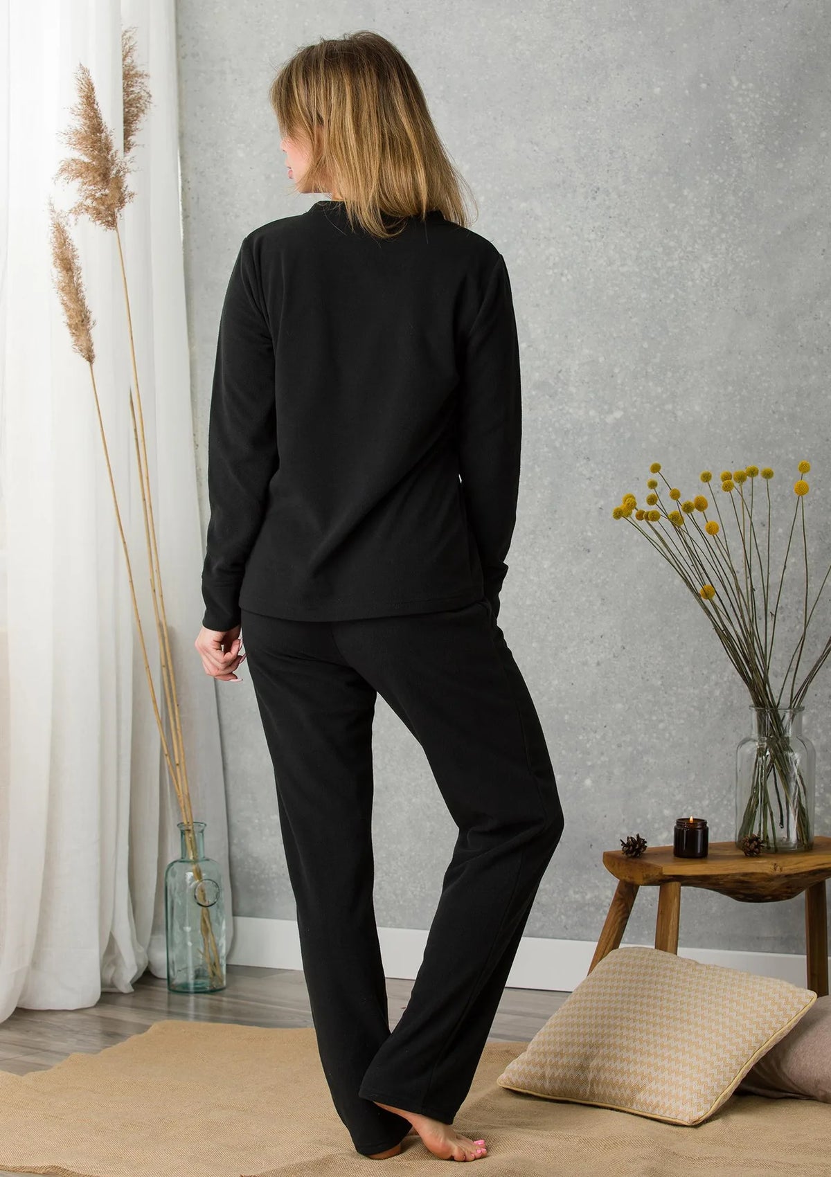 Komplet Homewear LHS 701 bluza z kotem i spodnie, damski
