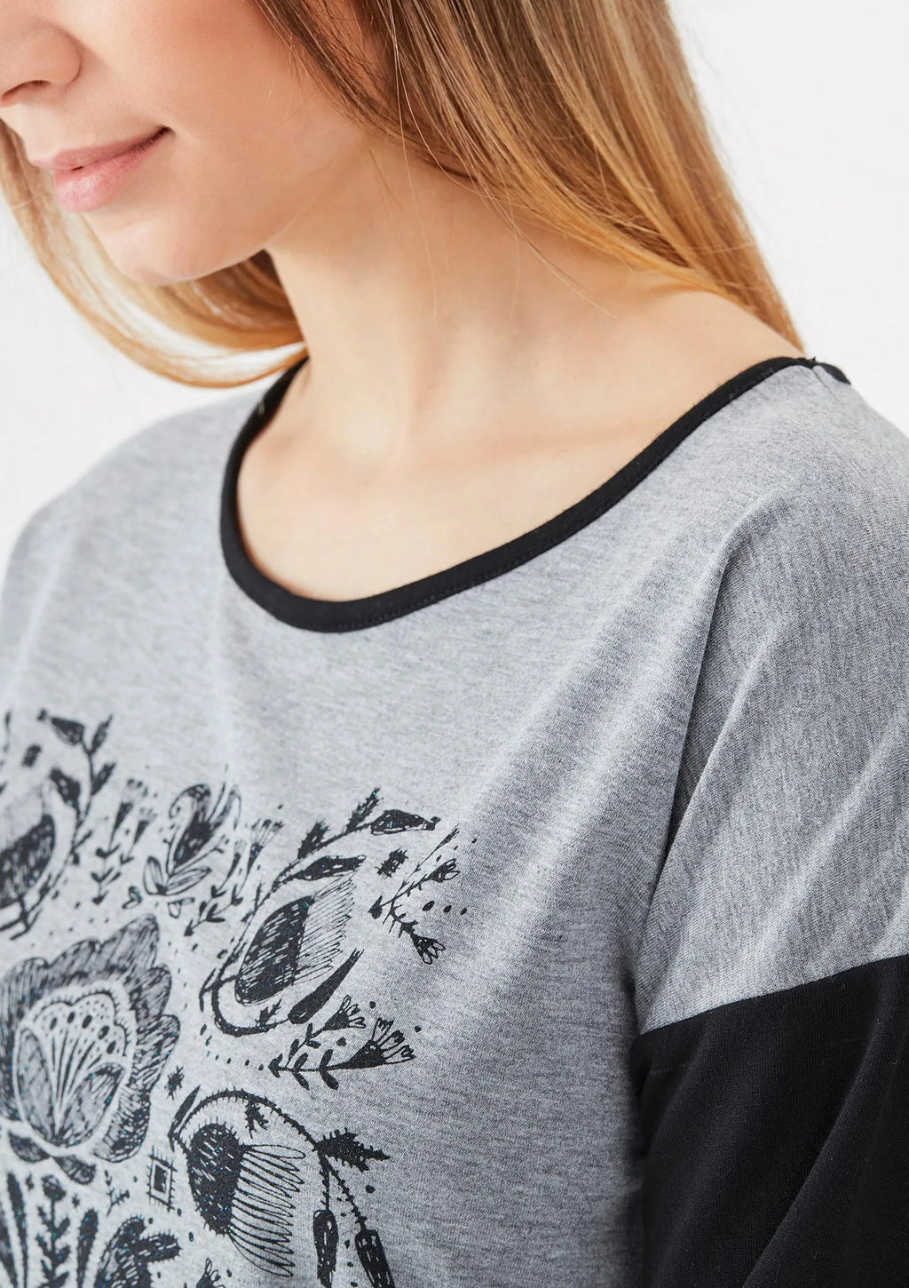 LHS 570: komplet damski Homewear z nadrukiem