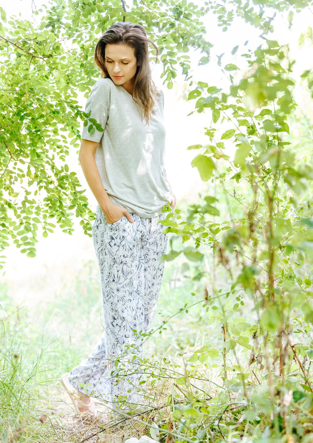 Damski komplet Homewear LHS 913 z kimonową górą