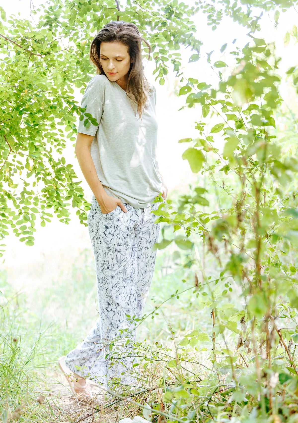 Damski komplet Homewear LHS 913 z kimonową górą