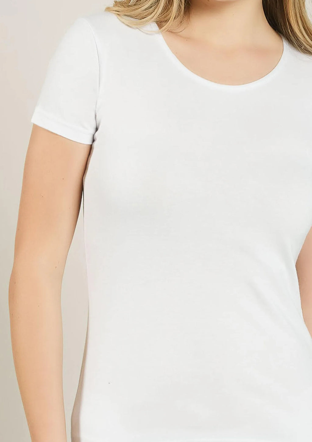 T-shirt damski Kappa K2501 bawełniany z krótkim rękawem biały