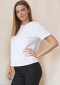 Naviale Lady Lima T-shirt damski biała z bawełny czesanej