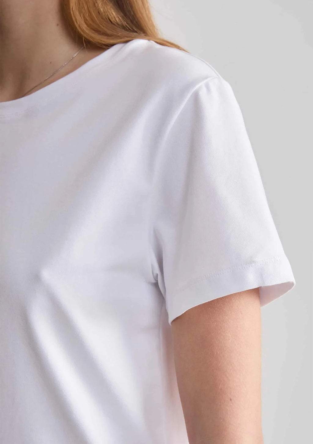 Naviale Lady Lima T-shirt damski biała z bawełny czesanej