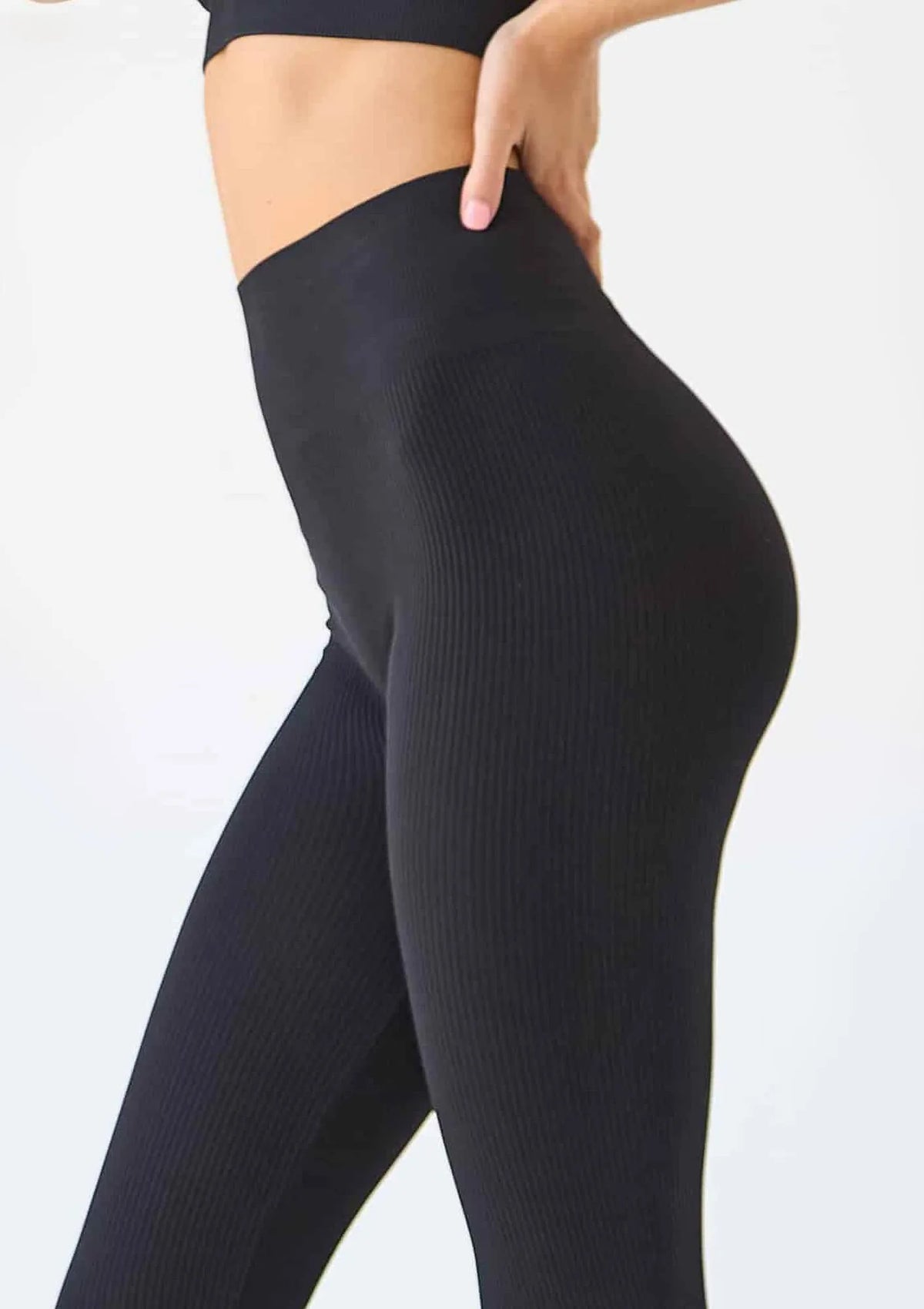 Legs Seamless Ribb legginsy bezszwowe w prążek