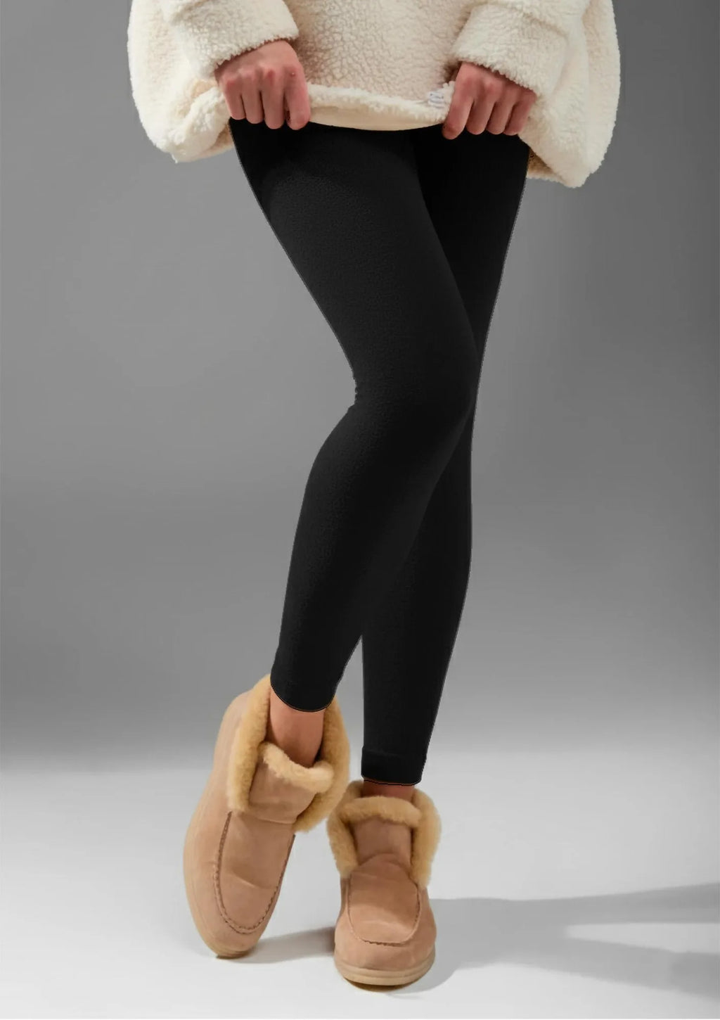 Legginsy damskie Legs 663 Fleece 250 den ocieplane polarem