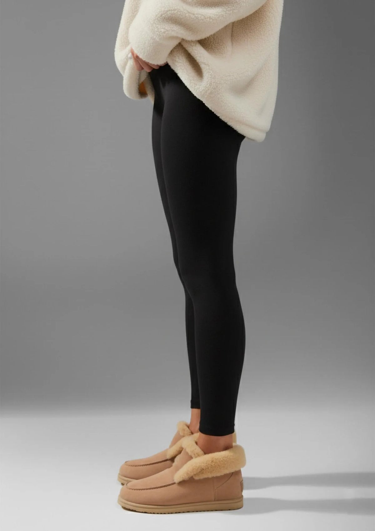 Legginsy damskie Legs 663 Fleece 250 den ocieplane polarem