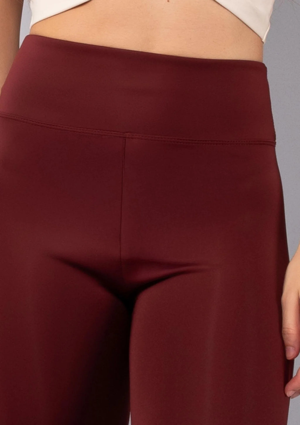 LG13 Sielei – legginsy damskie sportowe z wysokim stanem bordo
