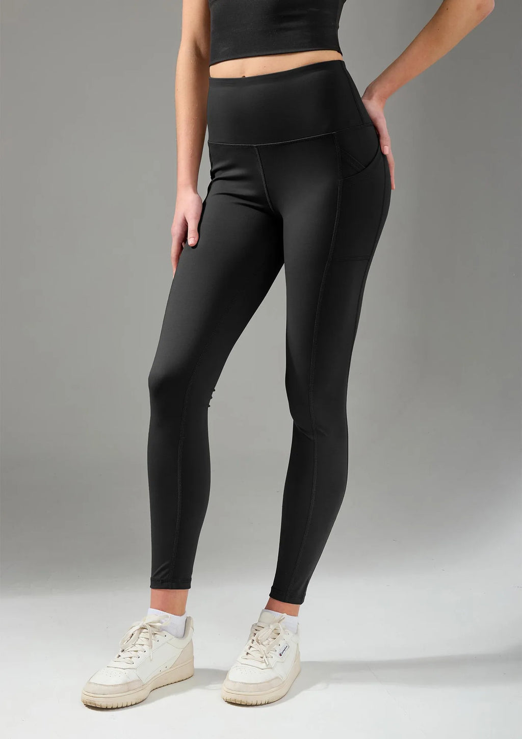 Legginsy sportowe Legs Active z kieszonkami i szerokim pasem