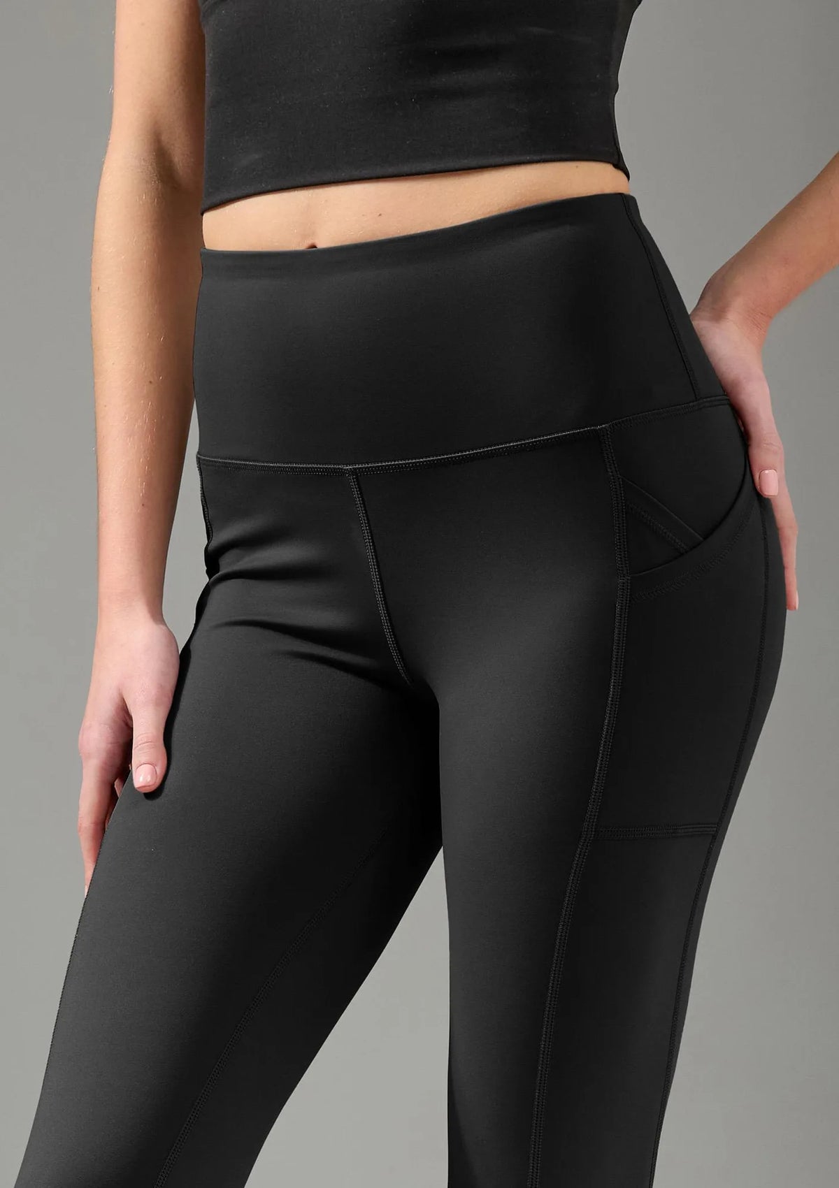 Legginsy sportowe Legs Active z kieszonkami i szerokim pasem