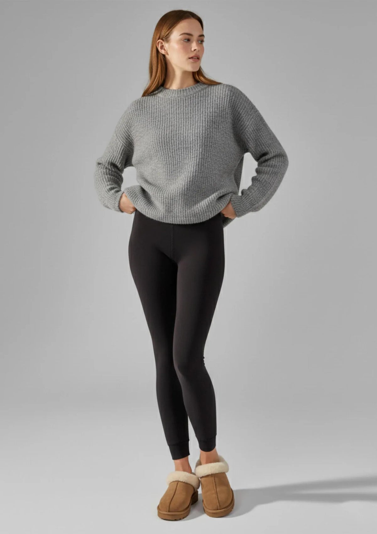 Termoleginsy Legs 665 Thermo z futerkiem od środka czarne