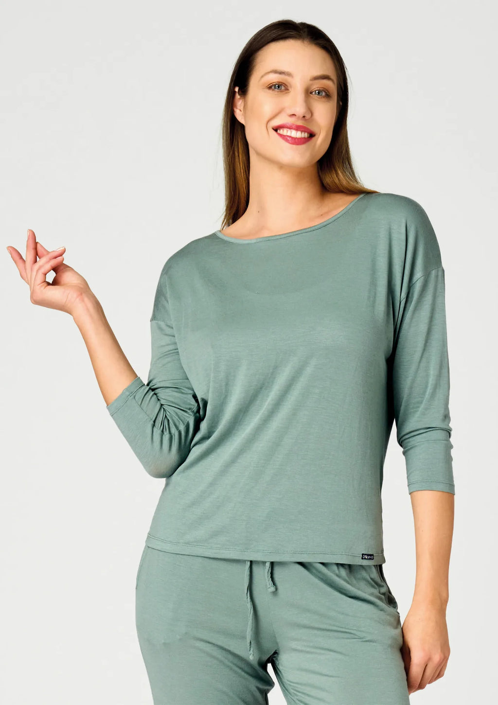 Bluzka damska Key LHB 130 z modalu i merino o luźnym kroju