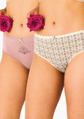 Key LPC 511 majtki midi bikini z koronką, motyw krokusa, 2 pak