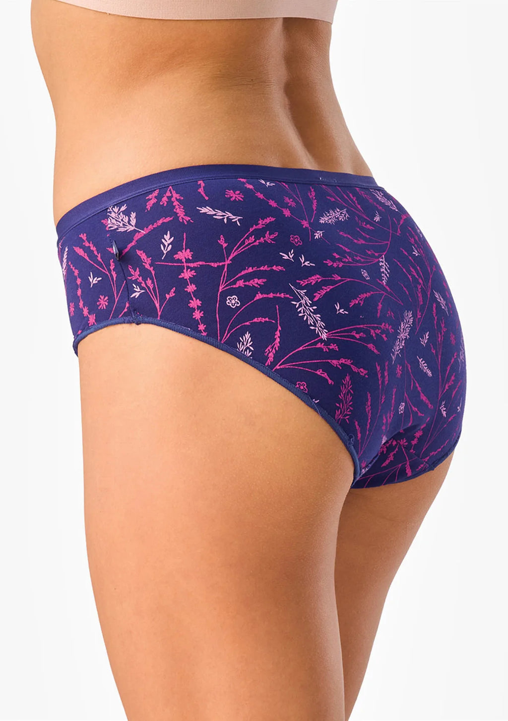 Figi Key LPC 528 midi bikini w łąkowe trawy, bawełna, 2 pak