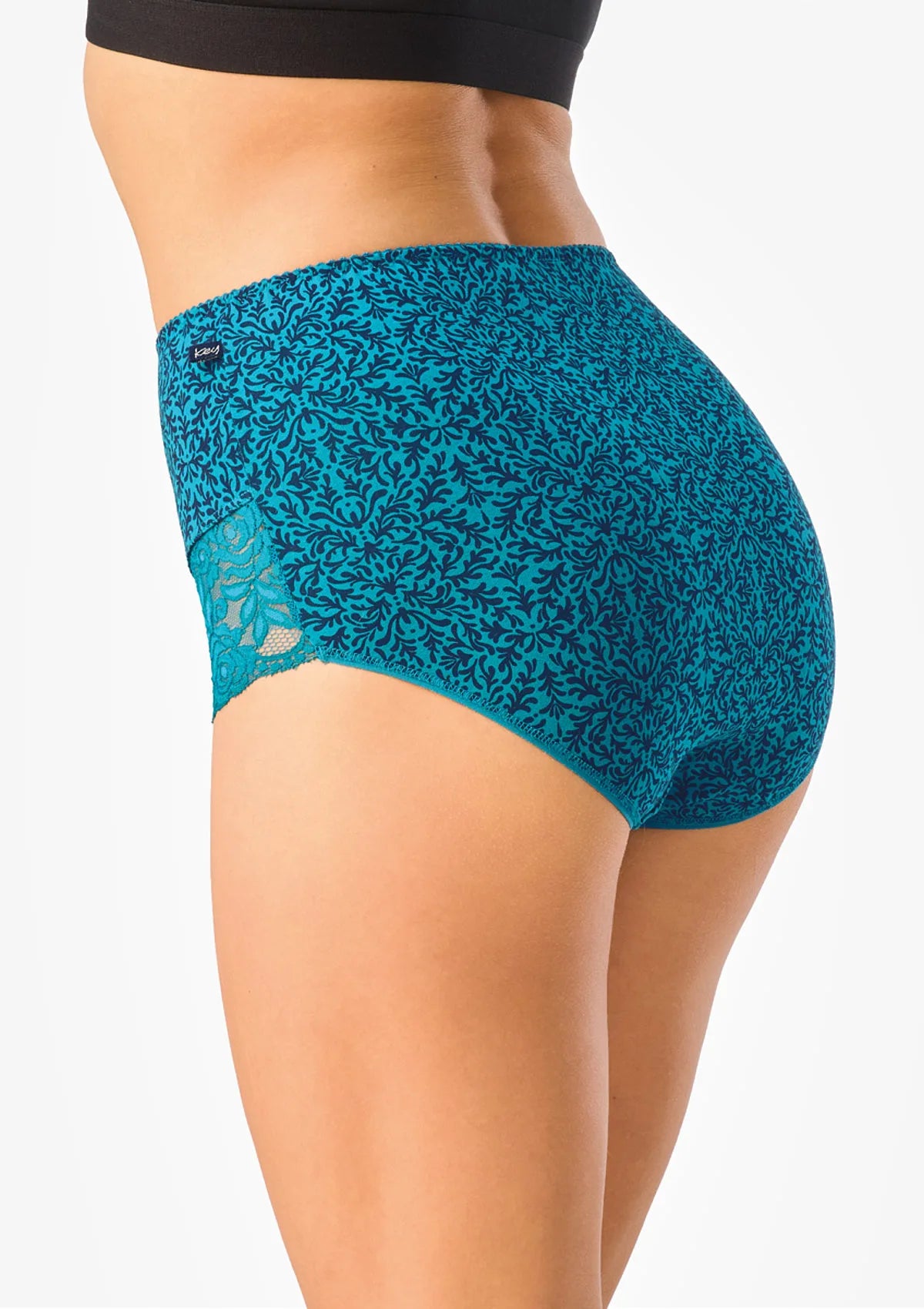 Wysokie figi Key LPF 501 maxi bikini we wzór etno – dwupak