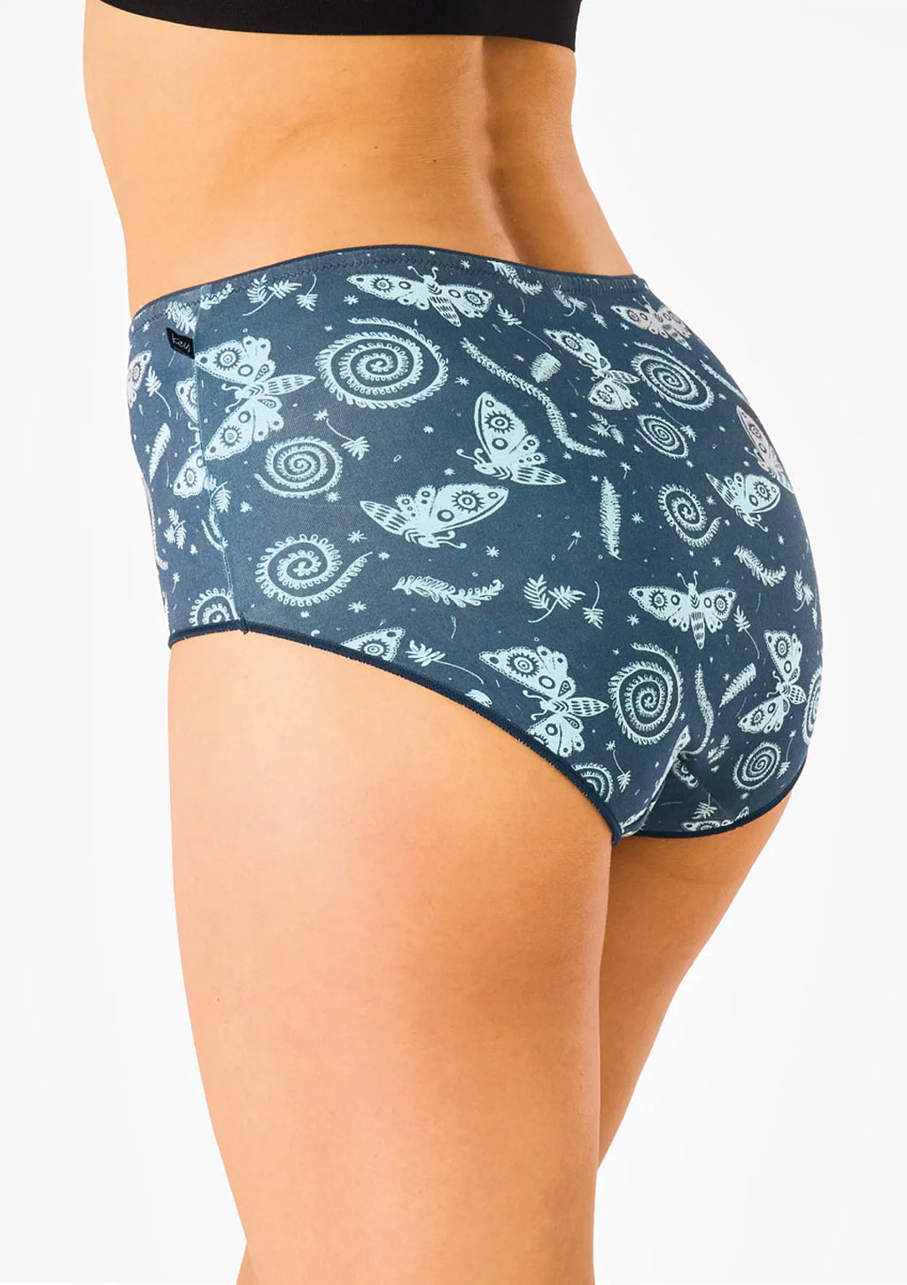 Key LPF 533 wysokie figi maxi bikini z paprocią i ćmami, 2 szt.