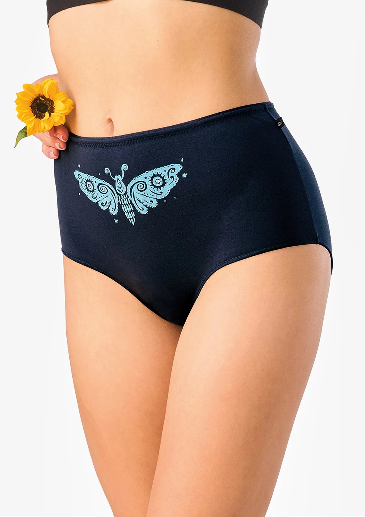 Key LPF 533 wysokie figi maxi bikini z paprocią i ćmami, 2 szt.
