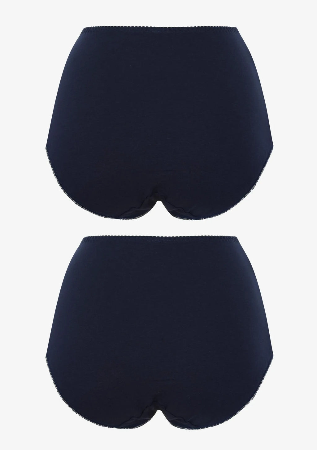 Figi maxi bikini Key LPF 111 z koronką przy nogawkach, 2 szt.
