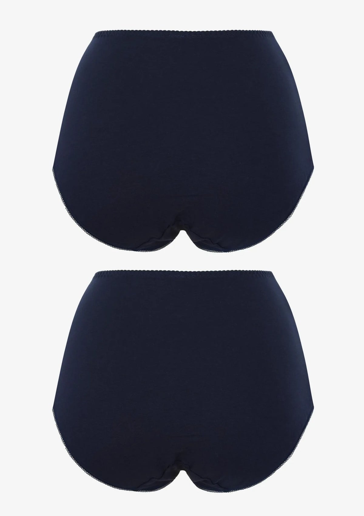 Figi maxi bikini Key LPF 111 z koronką przy nogawkach, 2 szt.