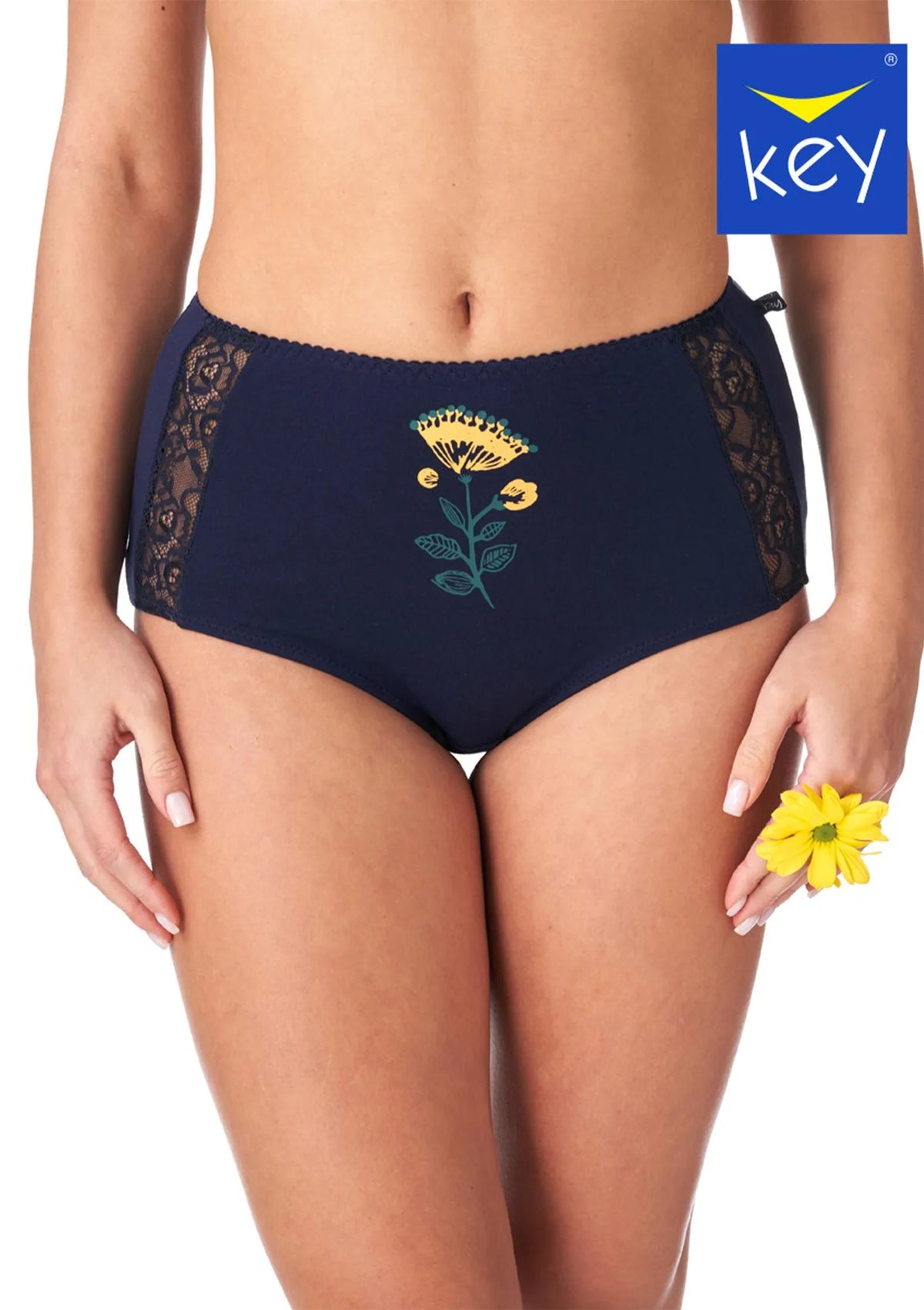 Key LPF 537 majtki maxi bikini z koronką 2 pack