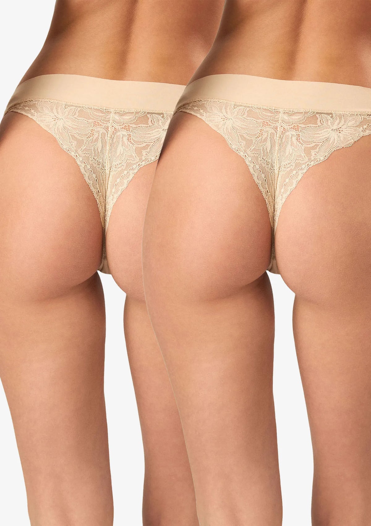 Majtki Sielei 5117 SKIN brazyliany bezszwowe z koronką, 2 szt. S