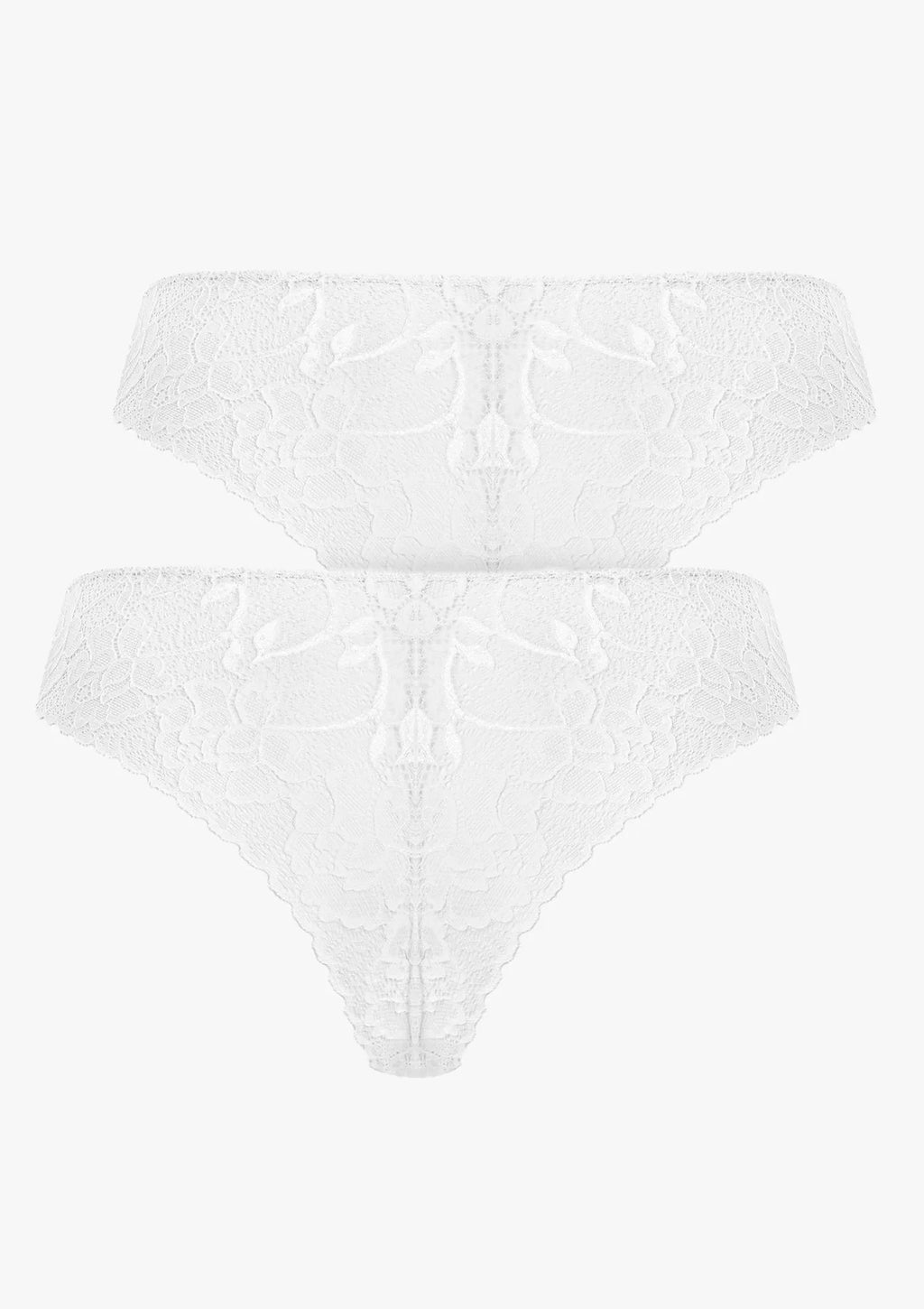Pierre Cardin Orchidea brazyliany 2 pack, bawełna i koronka białe