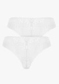 Pierre Cardin Orchidea brazyliany 2 pack, bawełna i koronka białe