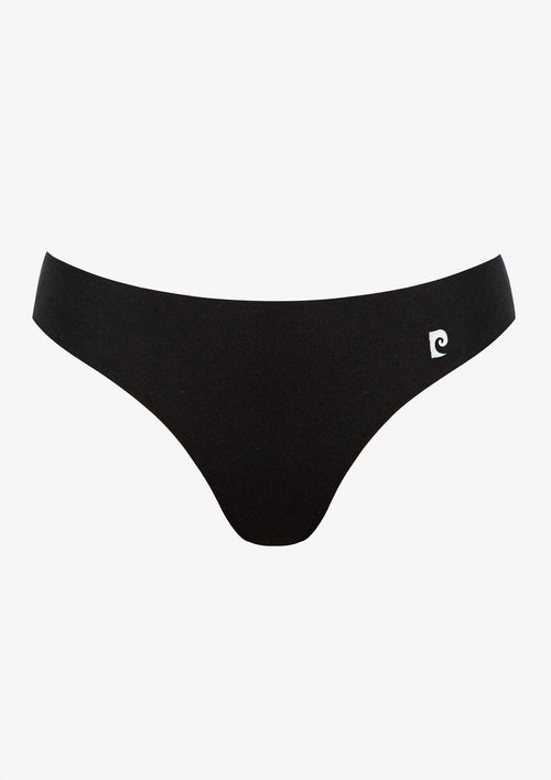 Brazyliany czarne bezszwowe Pierre Cardin Gloss z mikrofibry