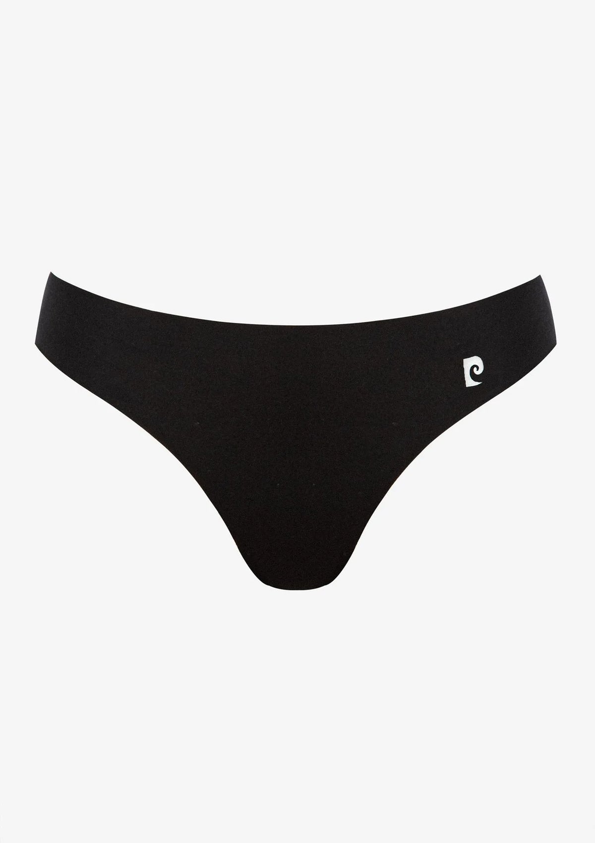 Brazyliany czarne bezszwowe Pierre Cardin Gloss z mikrofibry