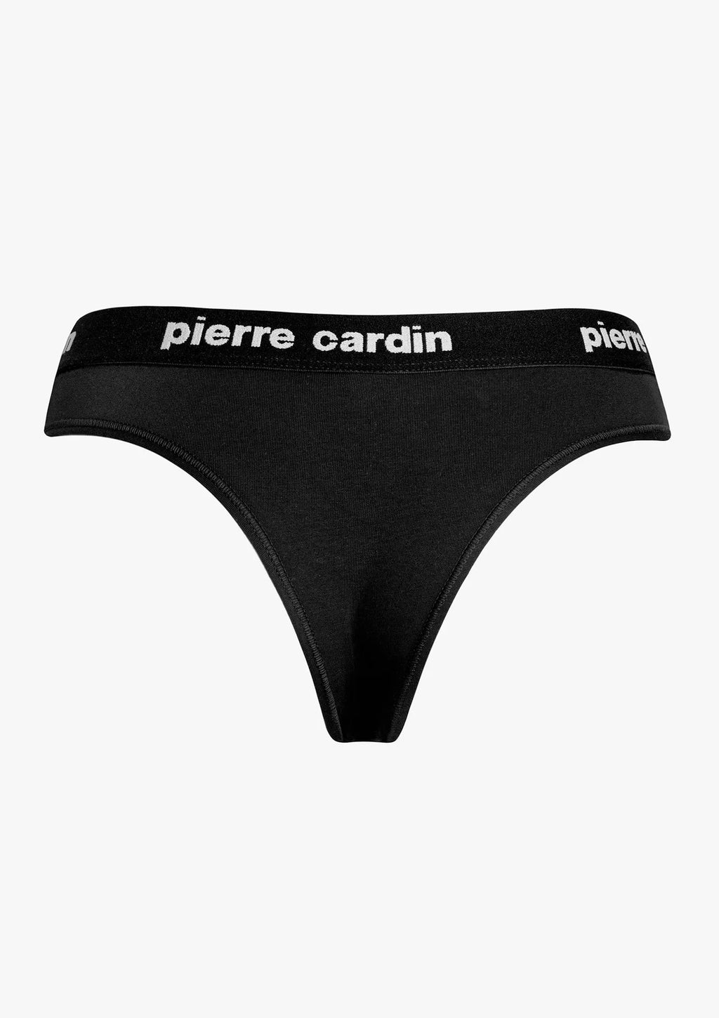 Pierre Cardin Mandorla brazyliany czarne bawełniane z logo w pasie