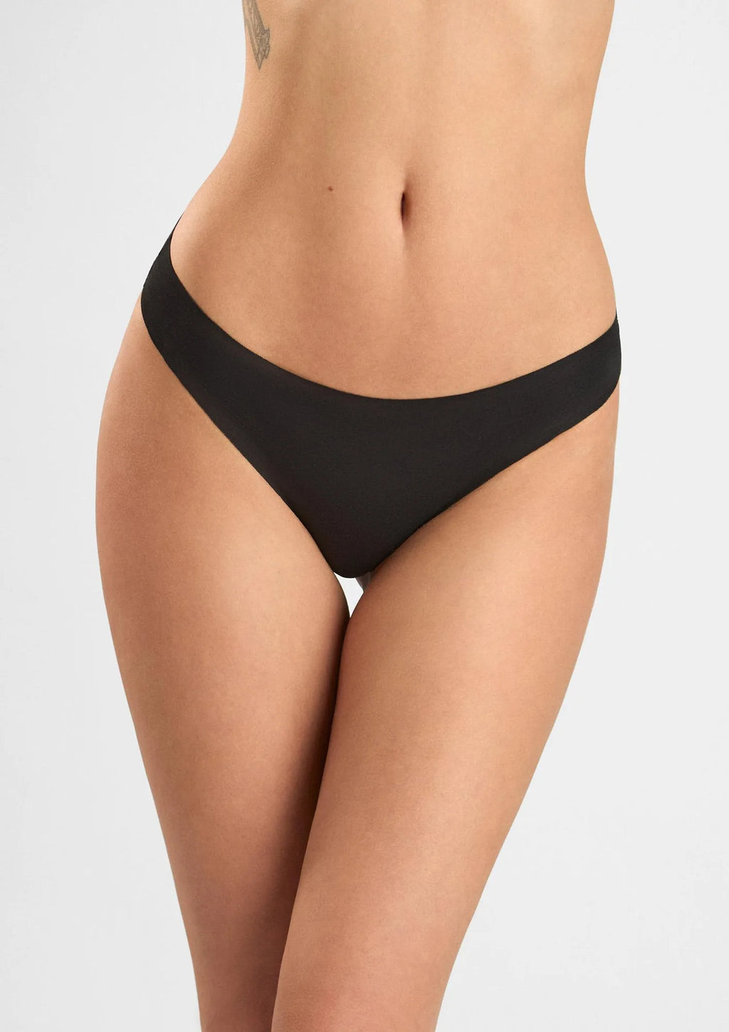 Sielei 5117 brazyliany bezszwowe z koronką, 4 szt. XL czarne