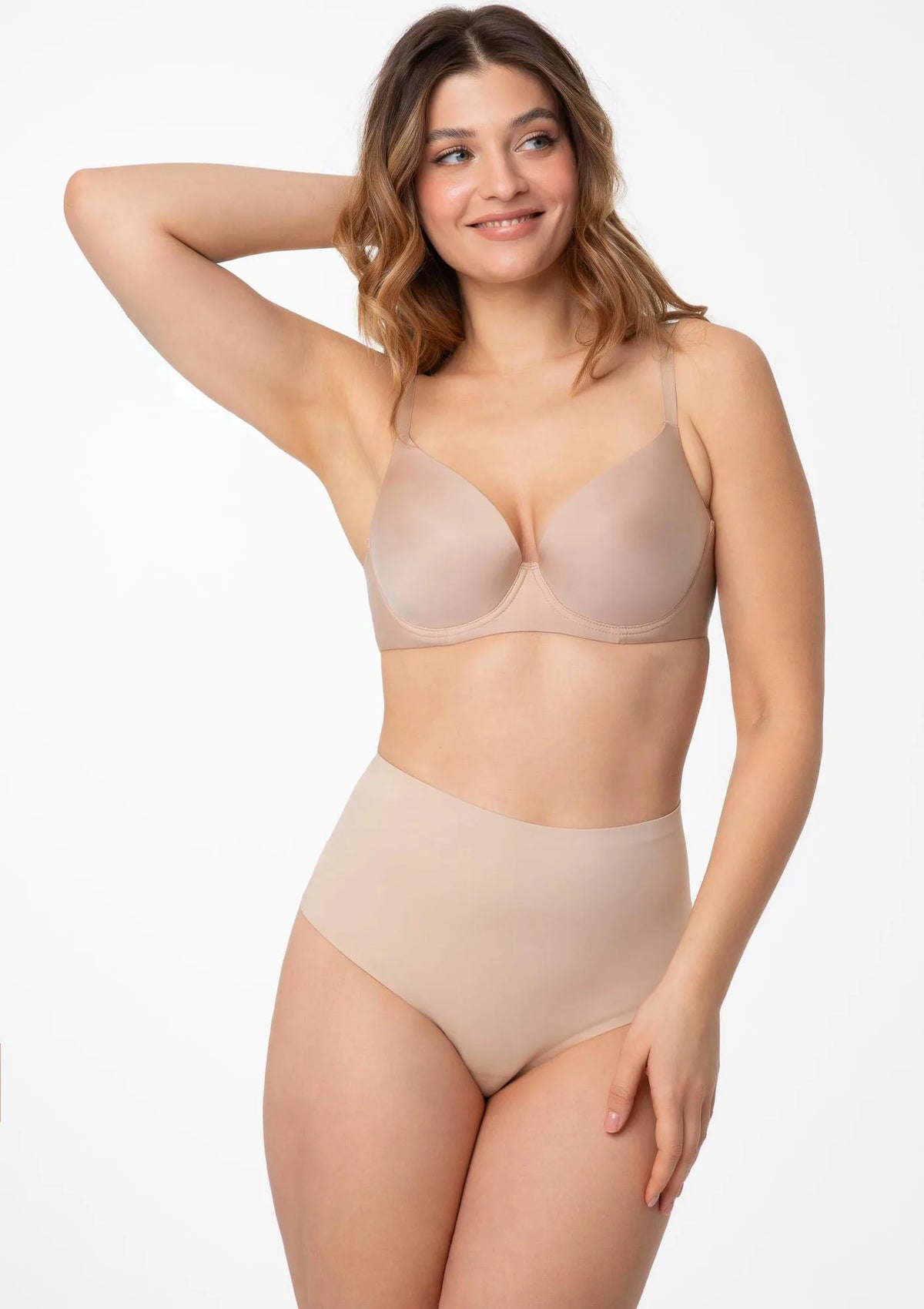 Julimex Amber Brasil Maxi modelujące brazyliany beżowe z wysokim stanem