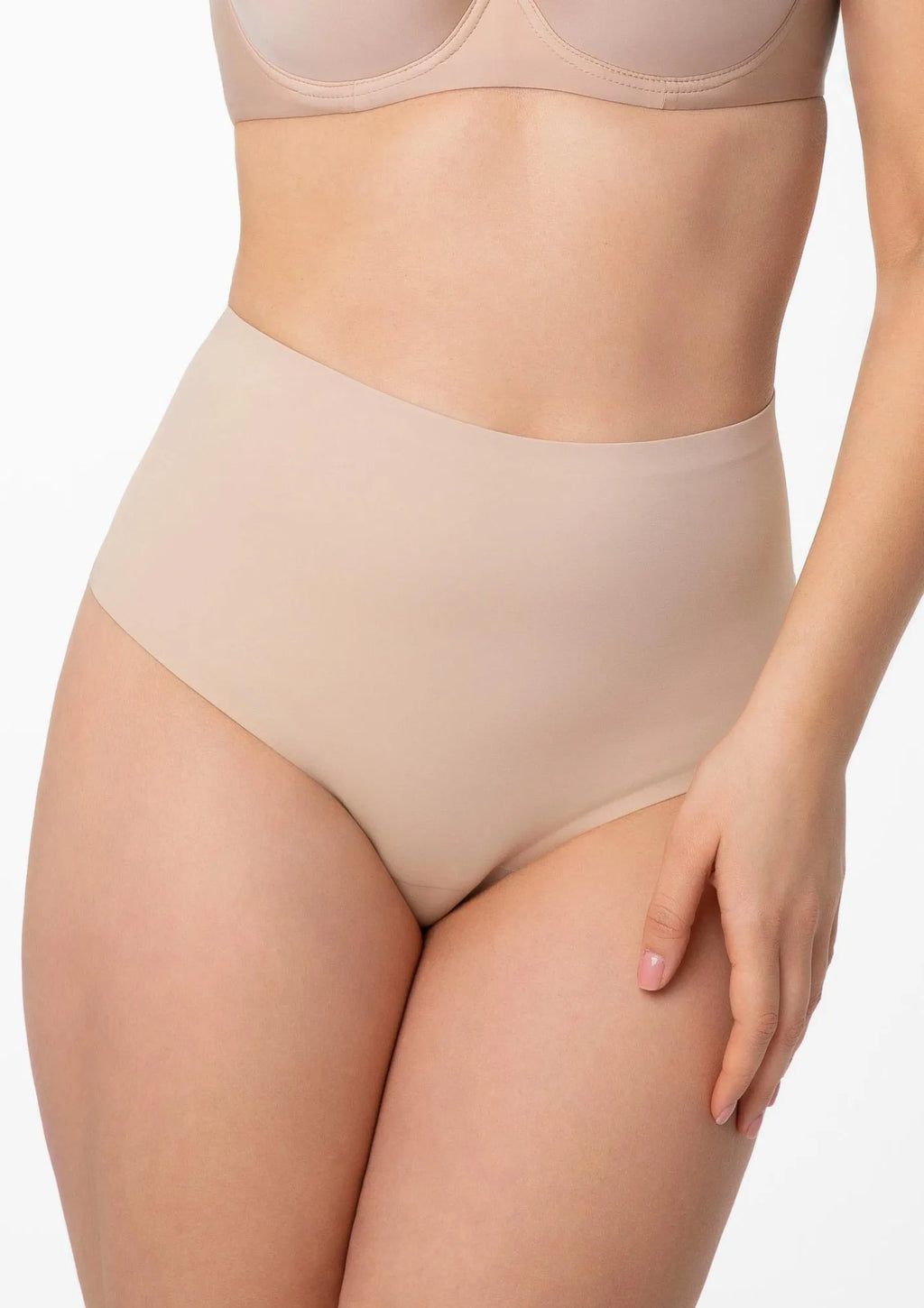 Julimex Amber Brasil Maxi modelujące brazyliany beżowe z wysokim stanem