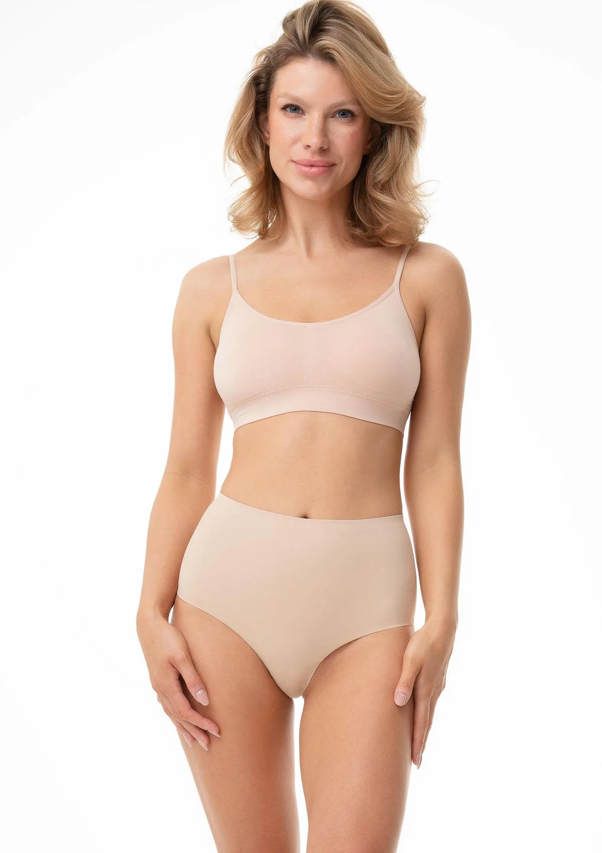 Julimex Amber Brasil Maxi modelujące brazyliany beżowe z wysokim stanem
