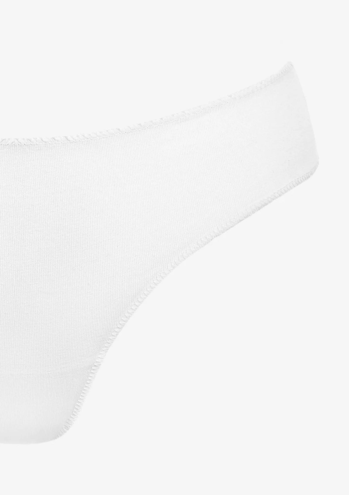 Brazyliany białe Pierre Cardin Orchidea bawełniane z koronkowym tyłem