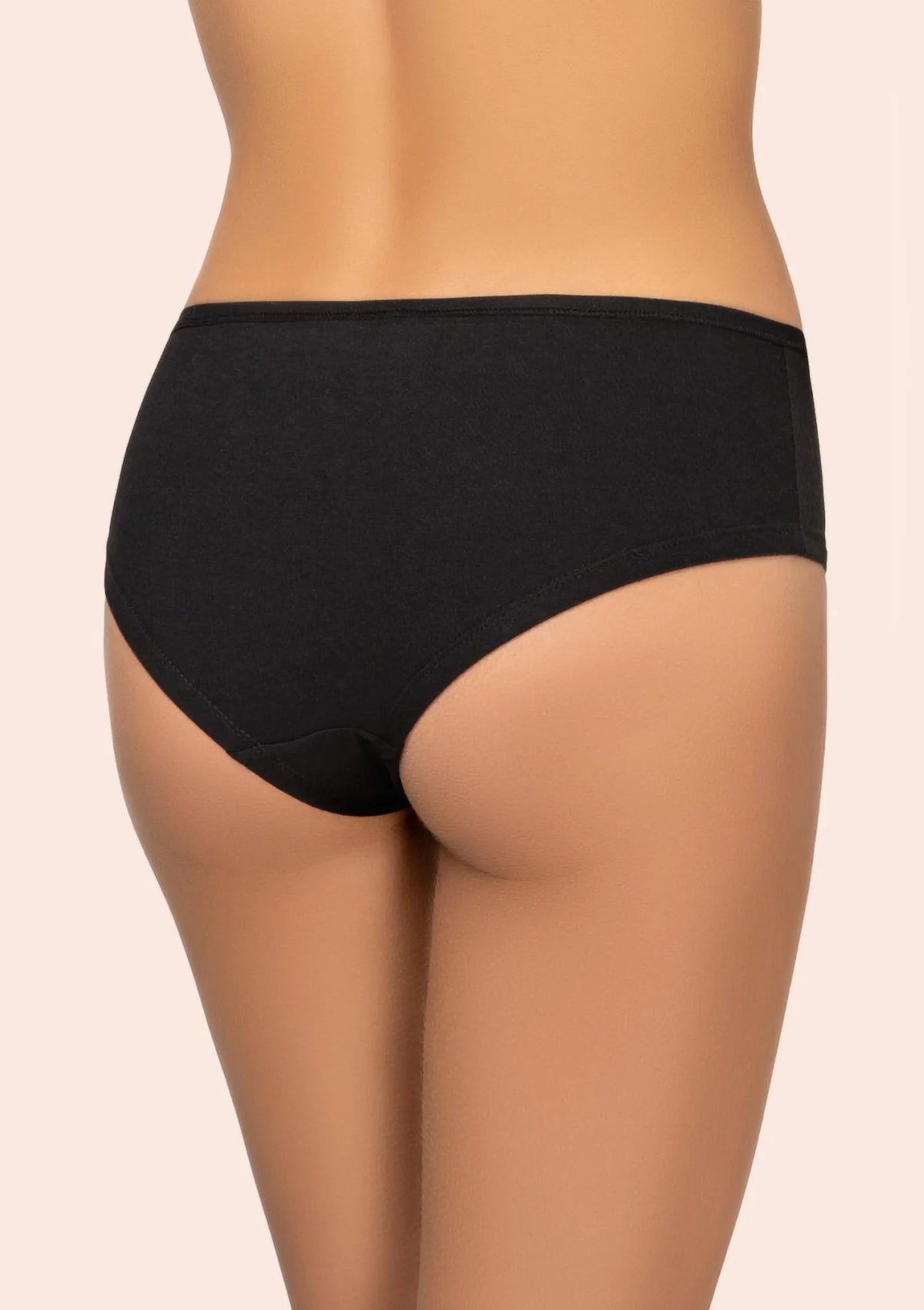Kleo 132 Cotton majtki szorty czarne ze średnim stanem, 2 pack