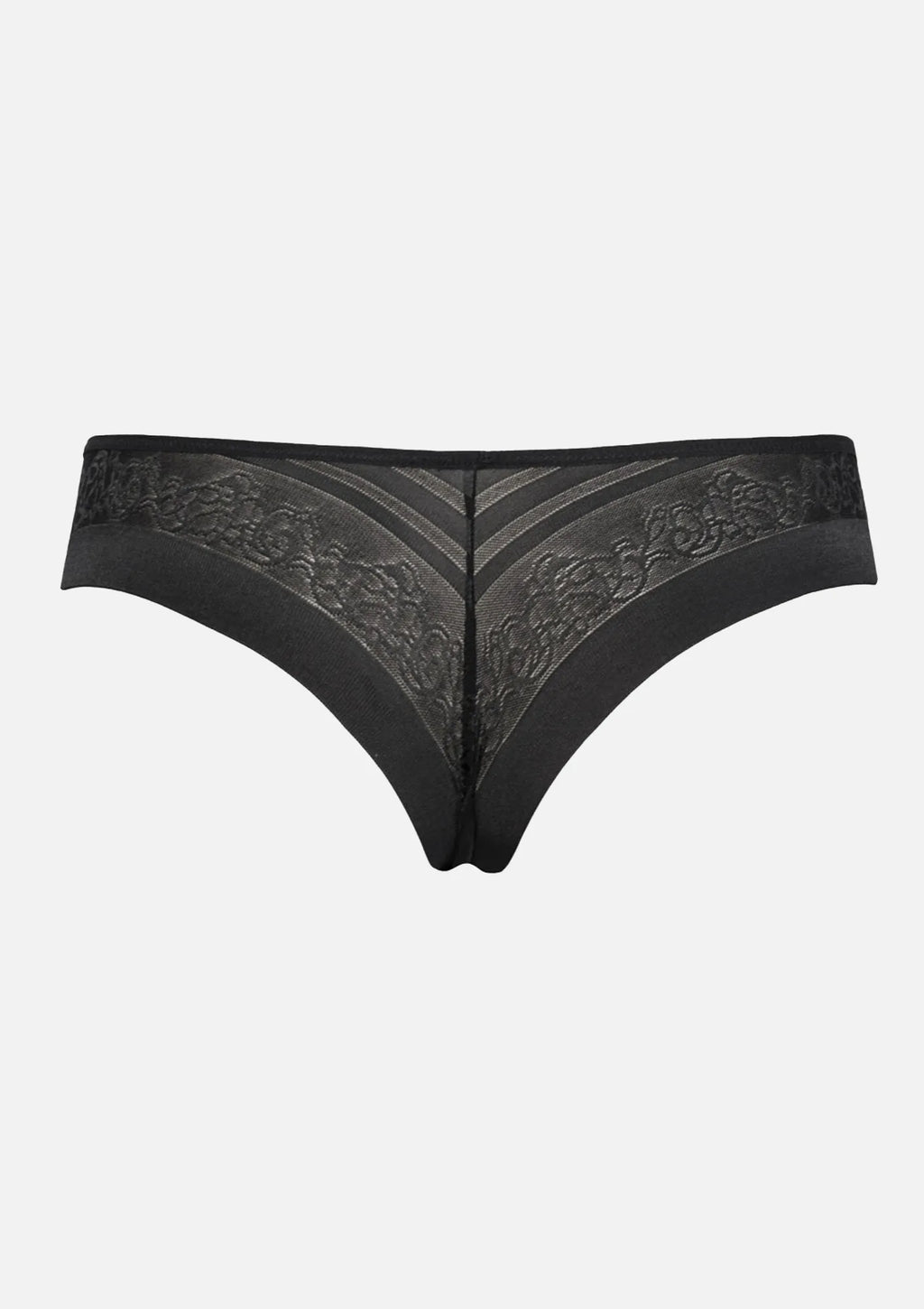 Majtki damskie 2507 Flower Sielei czarne – typu brazyliany bezszwowe