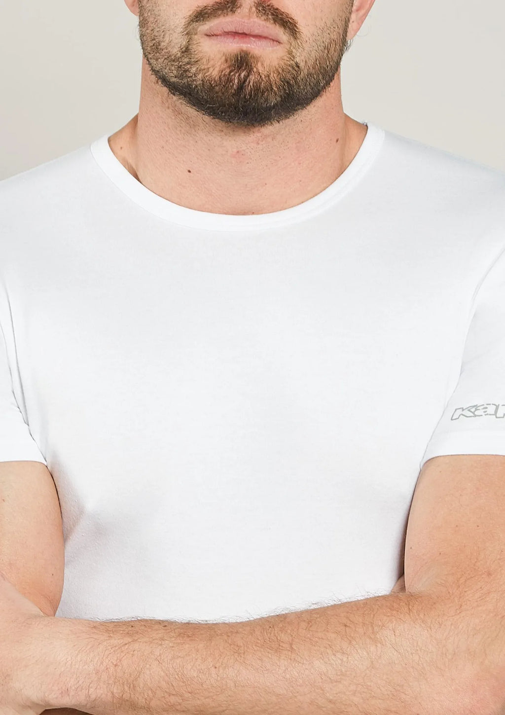 T-shirt męski Kappa K1306 klasyczny, grubsza bawełna biały