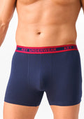 Bokserki Key MXH 365 gładkie w granacie, sportowy styl
