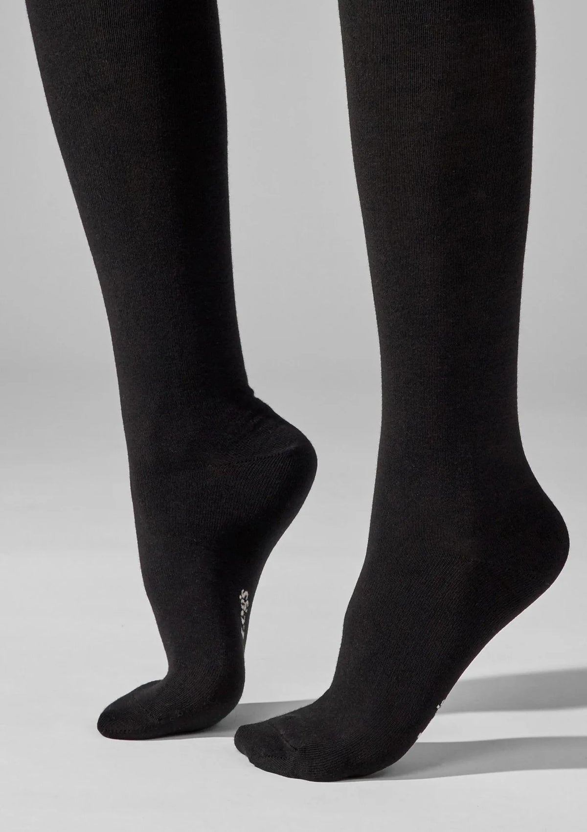 Podkolanówki damskie Legs 108 gładkie z bawełny, 2 pary czarne