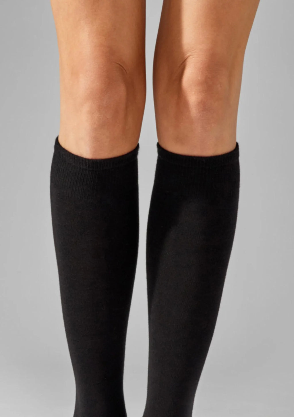 Podkolanówki damskie Legs 108 gładkie z bawełny, 2 pary czarne