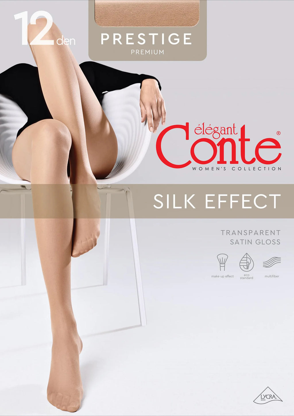 Conte Prestige 12 den rajstopy z efektem jedwabiu
