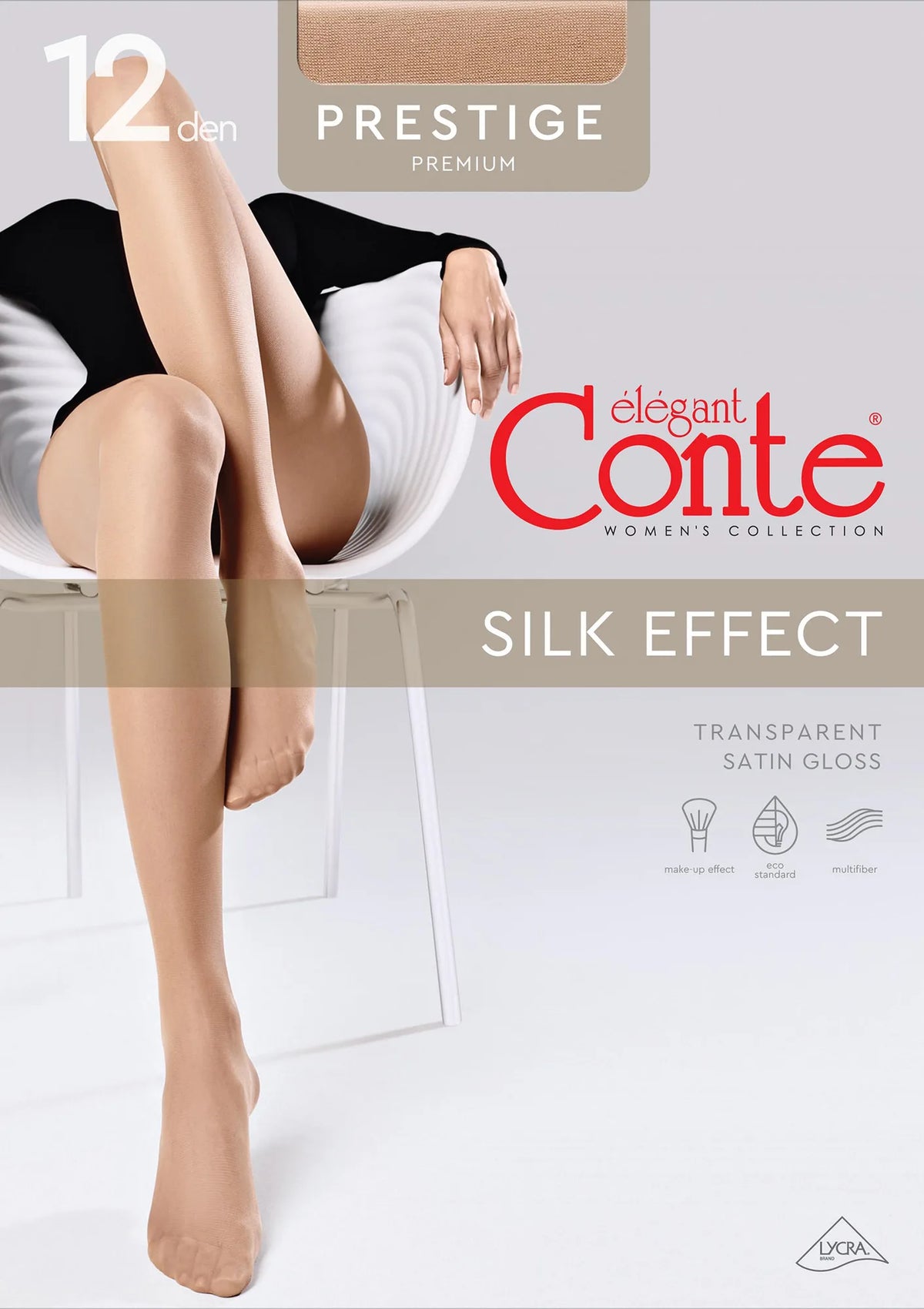Conte Prestige 12 den rajstopy z efektem jedwabiu