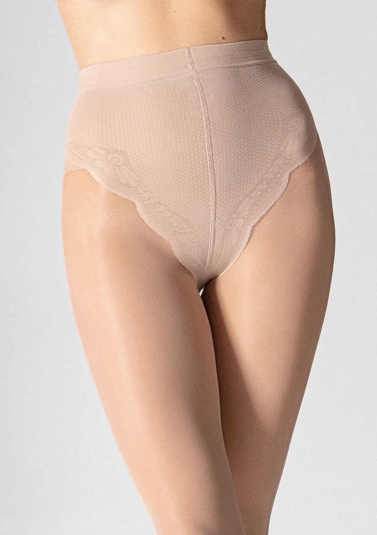 Legs 305 Slim Bikini rajstopy 20 den natural z majtkami modelującymi