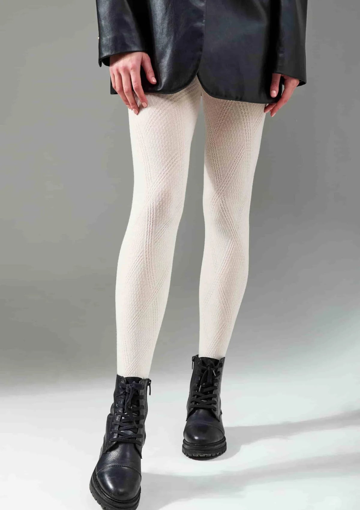 1930 Rambi Cottone Legs – rajstopy bawełniane 120 den kremowe