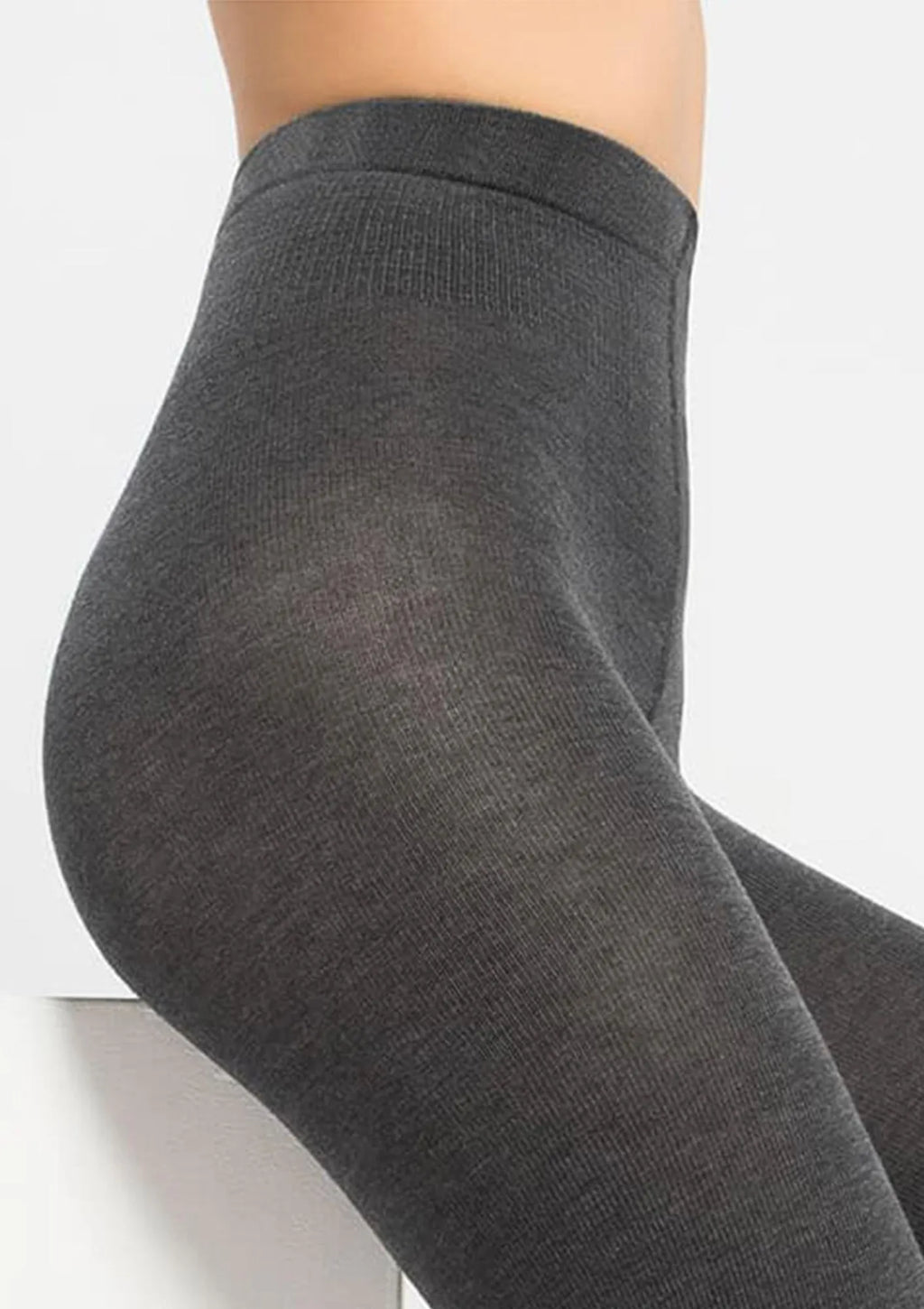 Legs 602 Cotton rajstopy 110 den z bawełny i wełny szary