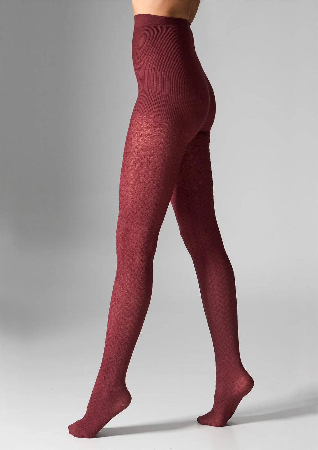 L2011 Cashmere Viscosa Legs: rajstopy bordowe z kaszmirem