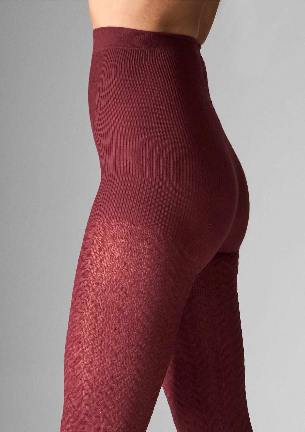 L2011 Cashmere Viscosa Legs: rajstopy bordowe z kaszmirem