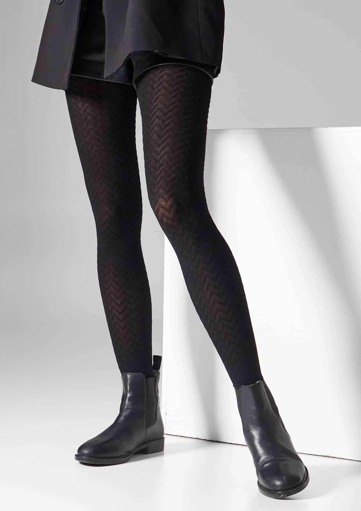L2011 Cashmere Viscosa Legs: rajstopy czarne z kaszmirem