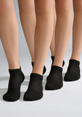 Legs Cotton Mesh skarpetki czarne bawełniane niskie z siateczką