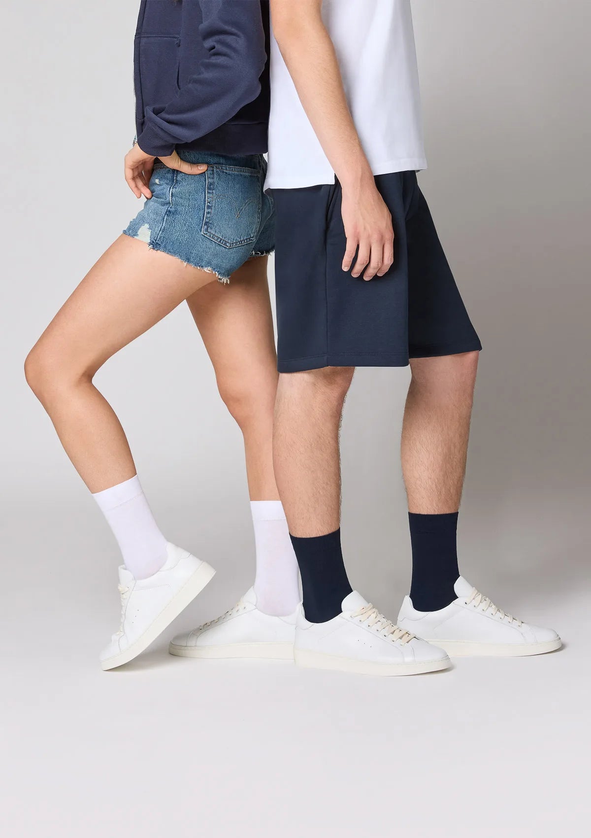 Pezzini klasyczne skarpetki sportowe za kostkę, trzy pary białe